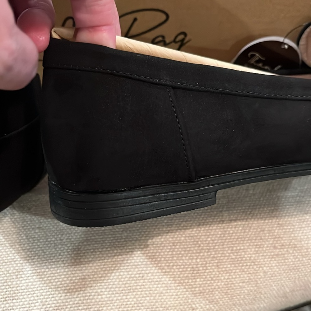 London Rag Black Pippa Suede Flat Loafers/NIB/9 - Picture 9 of 11